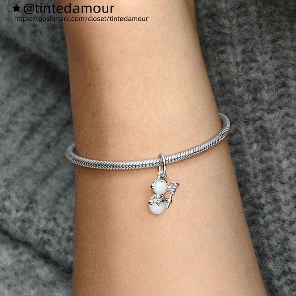 Pandora Opalescent Snowman Dangle Charm - Picture 4 of 5